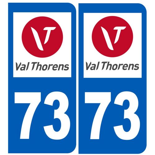 Immatriculation 73 Val Thorens - Sticker/Autocollant