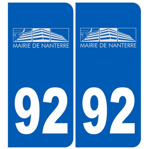 Immatriculation Nanterre 92 - Sticker/Autocollant