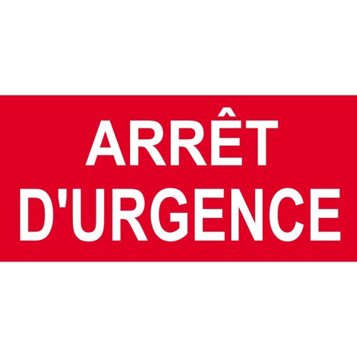 Arrêt D'urgence - 15x7cm - Sticker/Autocollant
