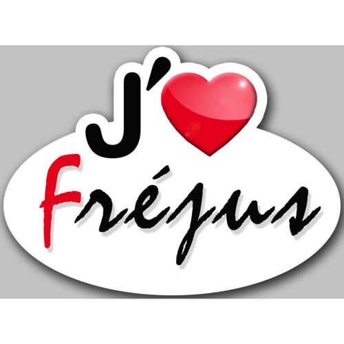 J'aime Fréjus - 15x11cm - Sticker/Autocollant