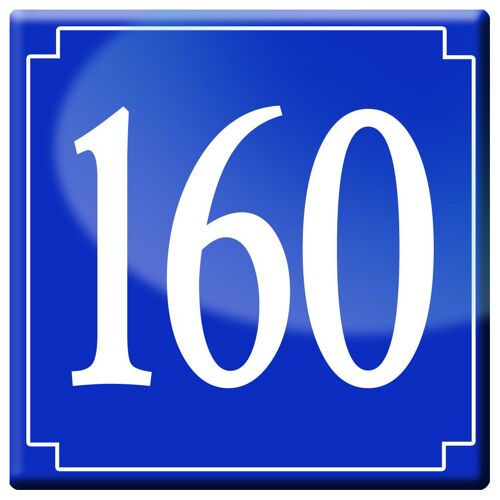 Numéroderue160 - Classique 10x10cm - Sticker/Autocollant