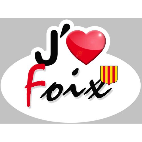 J'aime Foix (15x11cm) - Sticker/Autocollant