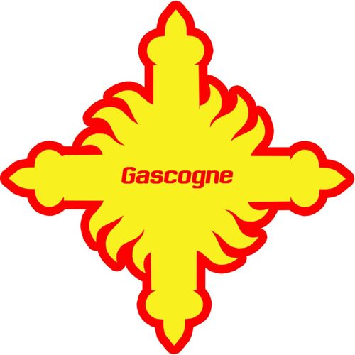 Croix Gascogne Détourée - 15cm - Sticker/Autocollant
