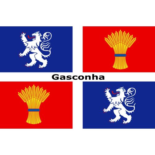 Drapeau Gascogne - 20x13.2cm - Sticker/Autocollant