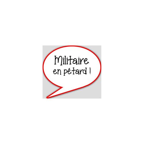 Militaire En Pétard - 15x13.5cm - Sticker/Autocollant