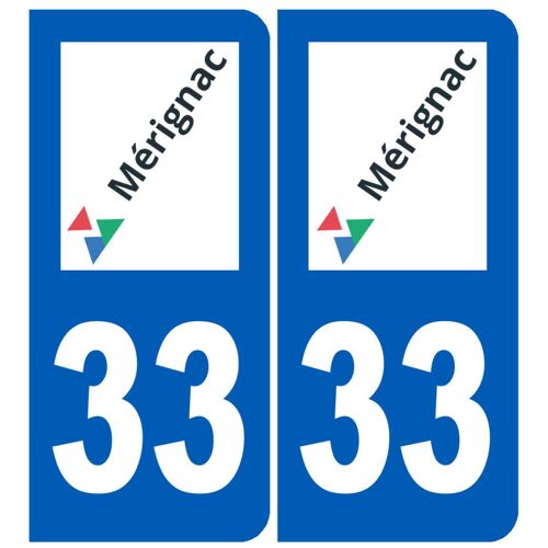 Immatriculation Mérignac 33 - Sticker/Autocollant