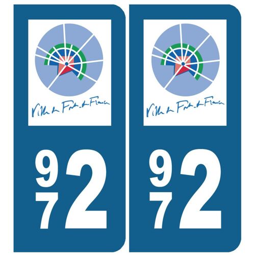 Immatriculation Fort De France 972 - Sticker/Autocollant