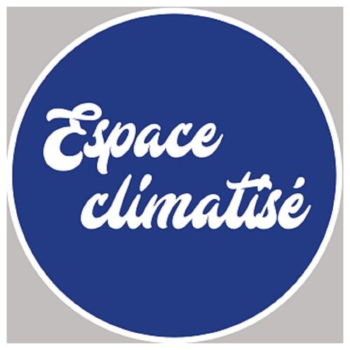 Espace Climatisé Rond - 15cm - Sticker/Autocollant