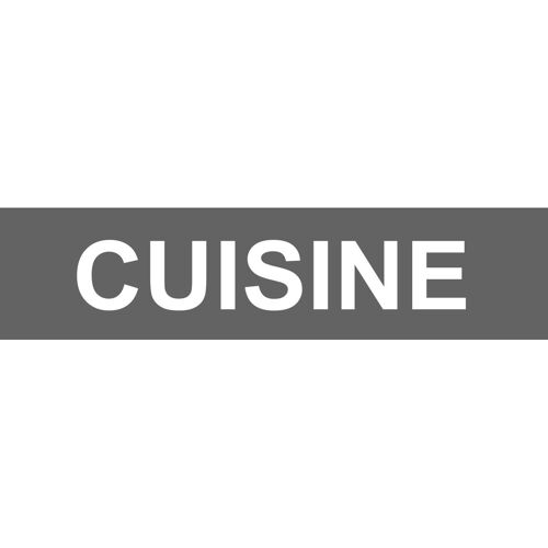 Local Cuisine Gris (29x7cm) - Sticker/Autocollant