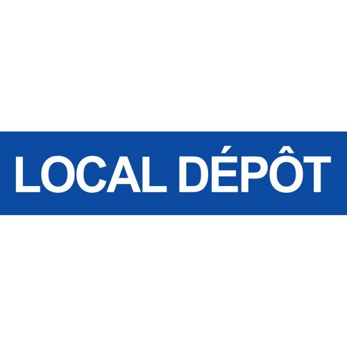 Local Dépôt Bleu (29x7cm) - Sticker/Autocollant