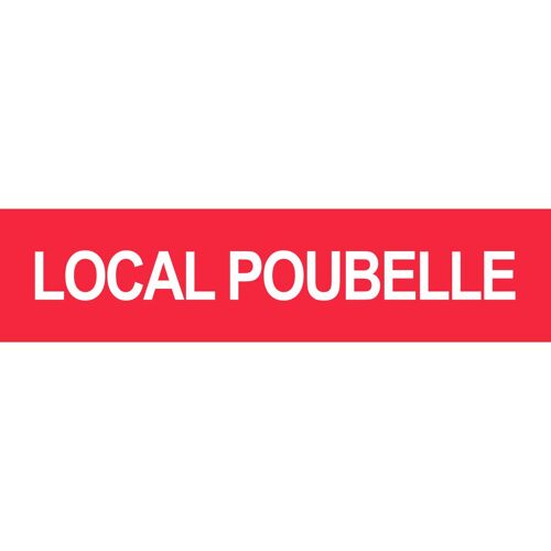 Local Poubelle Rouge - 29x7cm - Sticker/Autocollant