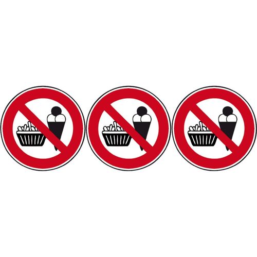 Interdit De Manger (3 Fois 10cm) - Sticker/Autocollant