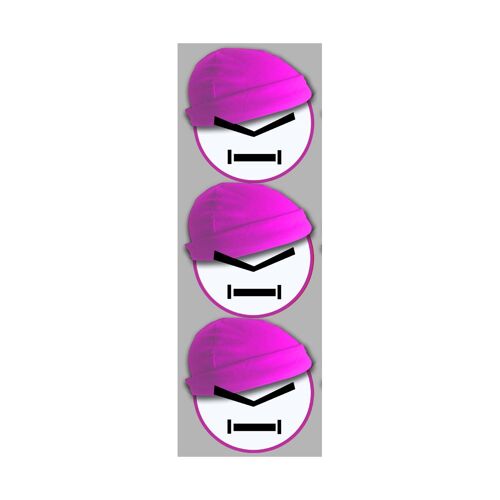 Bonnet Rose - 3fois 10cm - Sticker/Autocollant