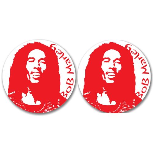 Bob Marley (2 Fois 10cm) - Sticker/Autocollant