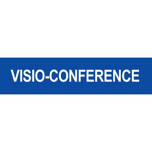 Visio-Conference Bleu - 29x7cm - Sticker/Autocollant