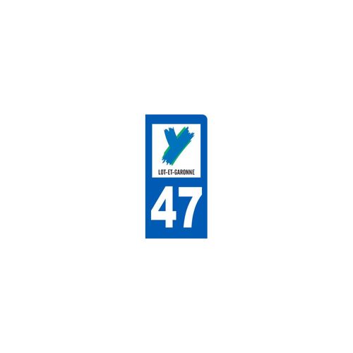 Immatriculation Motard 47 Lot Et Garonne - Sticker/Autocollant