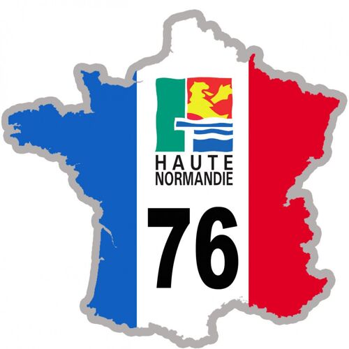 France 76 Haute Normandie - 15x15cm - Sticker/Autocollant