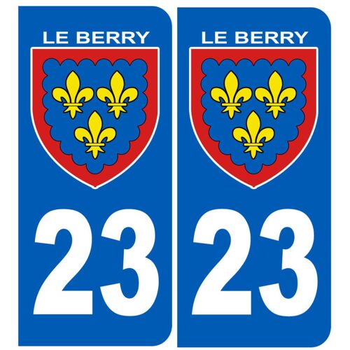 Immatriculation Berry 23 (La Creuse) - Sticker/Autocollant