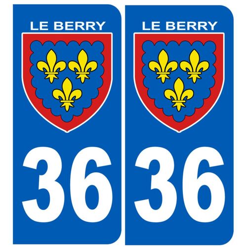 Immatriculation Berry 36 (L'indre) - Sticker/Autocollant