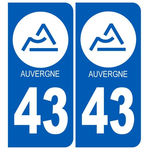 Immatriculation 43 Auvergne Haute Loire - Sticker/Autocollant