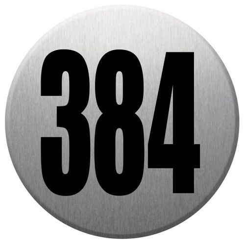 Numéroderue384 Gris Brossé - 10cm - Sticker/Autocollant