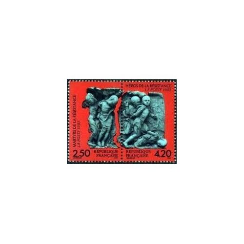 Martyrs Et Héros De La Résistance Paire 2813a (Se Tenant) Année 1993 N° 2813 2814 Yvert Et Tellier Luxe