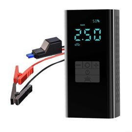 Chargeur De Batterie Portable Pour Voiture Et Demarreur De Secours Avec Compresseur D'air, Affichage Numerique, Lumiere Led Et Booster De Batterie (D)