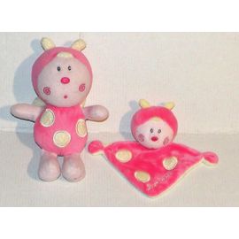 doudou luminou papillon coccinelle lot 2 insectes jemini