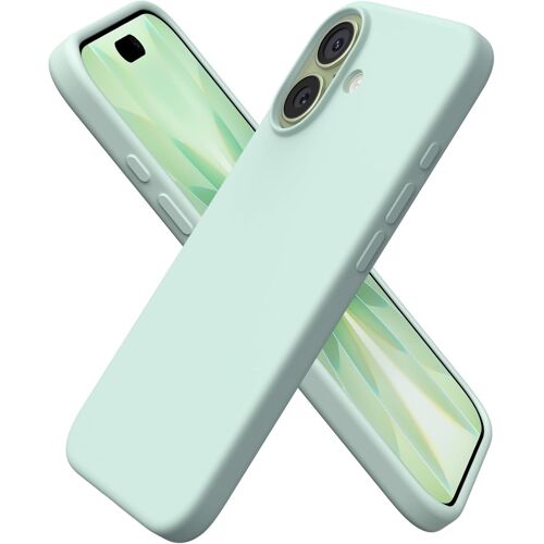 LORANKA-Coque pour iPhone 17 (6,3"") - en Silicone Liquide, Protection Antichoc Complète, Intérieur Doux en Microfibre - Turquoise