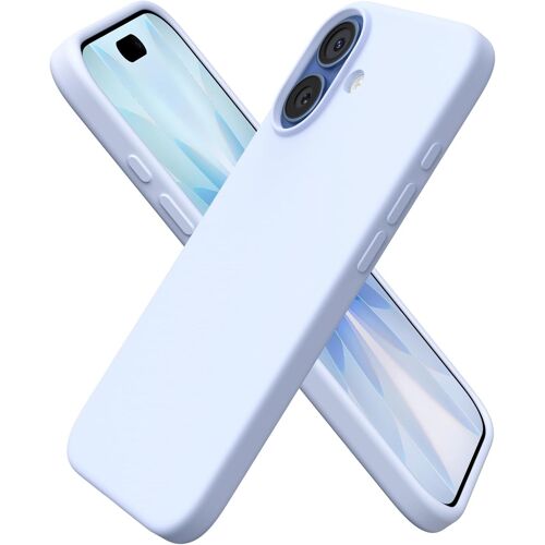 Coque Pour Iphone 17 (6,3"") - En Silicone Liquide, Protection Antichoc Complète, Intérieur Doux En Microfibre - Bleu Clair
