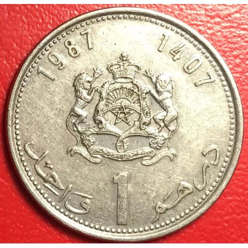 1 Dirham - Hassan I I  3e Effigie - 1987 / 1407 - Maroc