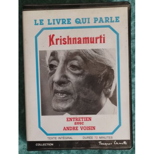 Krisnamurti Cassette Audio Entretiens Avec André Voisin Collection Le Livre Qui Parle
