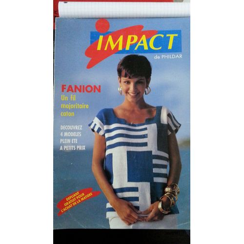 Impact De Phildar, Dépliant 4 Modèles Avec Le Fil Fanion