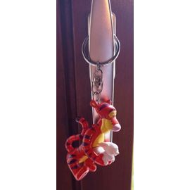 Porte Clefs Tigrou Et Lapin - Disney :  Les Amis De Winnie L Ourson  - Plastique Dur Et Métal ,06x03cm Environ