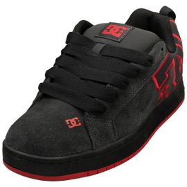 Chaussures Dc Shoes Court Graffik Se Baskets Gris Foncé Rouge