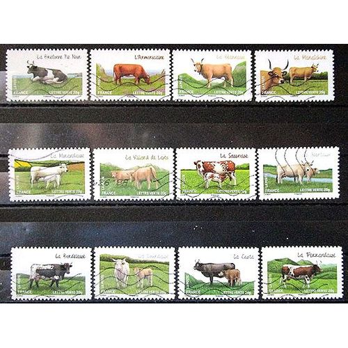 2014. Série Complète Adh953 À Adh964: Faunes: Les Vaches De Nos Régions.