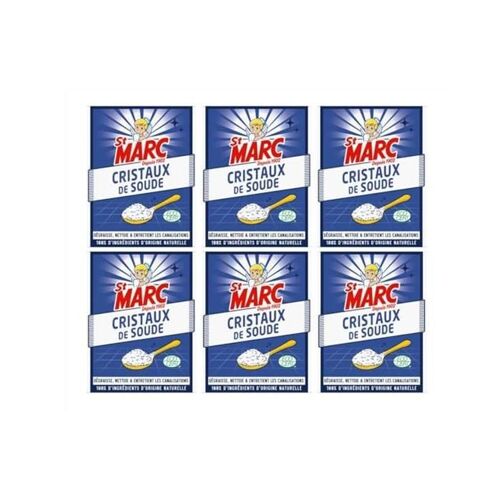 ST MARC Lot de 6 Cristaux de Soude Nettoyant Multi-Usage 100% d'Origine Naturelle 680 g