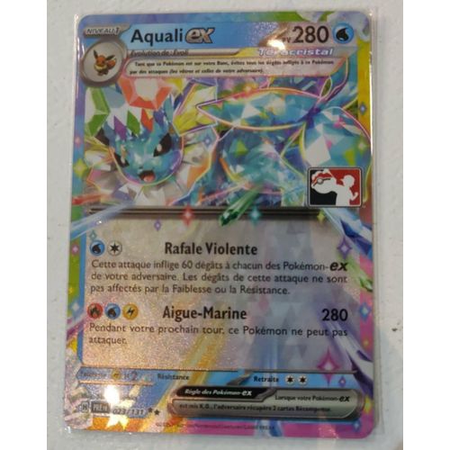 Pokemon Aquali Ex 023 / 131 Ev8.5 Evolutions Prismatiques + Logo Trainer