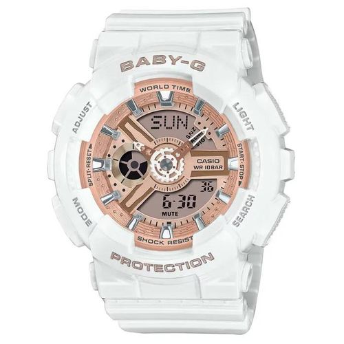 Casio Montre Blanc Analogique - Digital Femmes Baby-G Ba-110x-7a1er