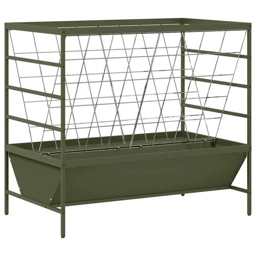 Vidaxl Nourrisseur Pour Animaux Vert Olive 100 X 60 X 90 Cm
