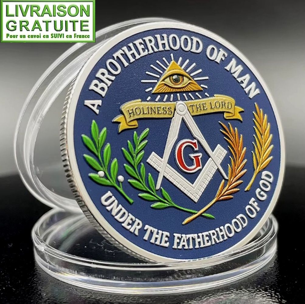 Réplique D'une Pièce Commémorative Maçonnique Ajourée, Motif