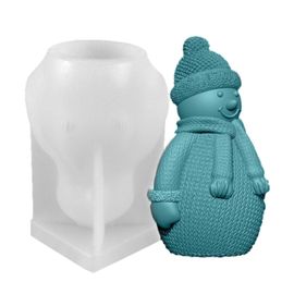 Moule En Silicone 3d Schneemann Pour Cire, Résine, Chocolat Et Pâtisserie - Dimensions 18,3 X 17,7 X 7,3 Cm - Utilisation Multiple Et Facile À Démouler