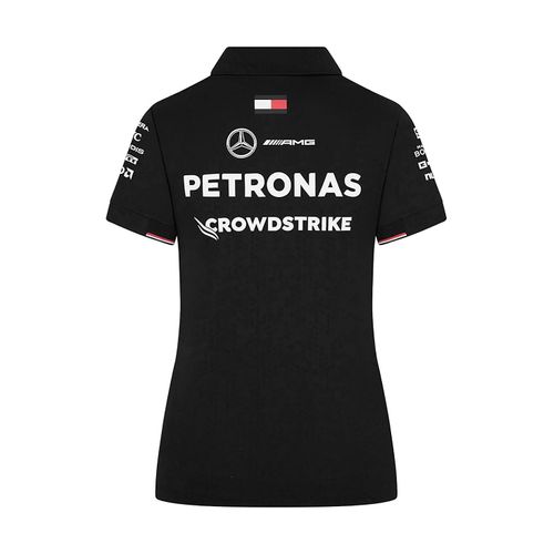 Polo Équipe Mercedes Amg Petronas Officiel Formule 1 Femme Noir