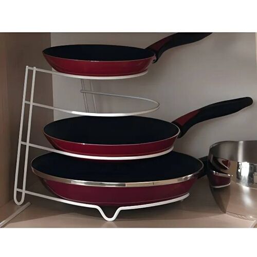 Range Poêles - Metaltex - 4 Emplacements Superposés - Blanc