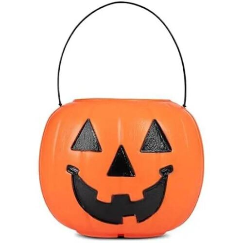 Accessoire De Carnaval - My Other Me - Panier Citrouille - Orange - 21,6 X 21,6 X 30,5 Cm - Enfant