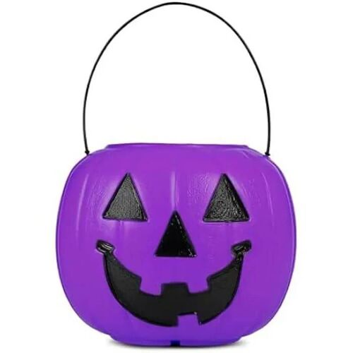Accessoire De Carnaval - My Other Me - Panier Citrouille Violet - 21,6 X 21,6 X 30,5 Cm - Enfant - Mixte
