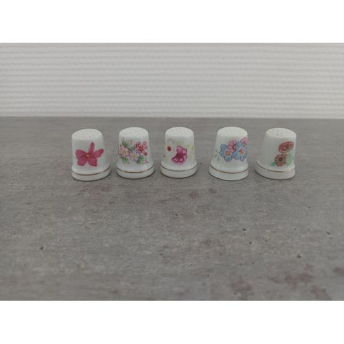 Lot Dés À Coudre En Porcelaine