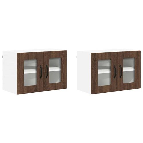 vidaXL Meuble mural de cuisine 2 pcs Chêne marron 60 x 31 x 40 cm