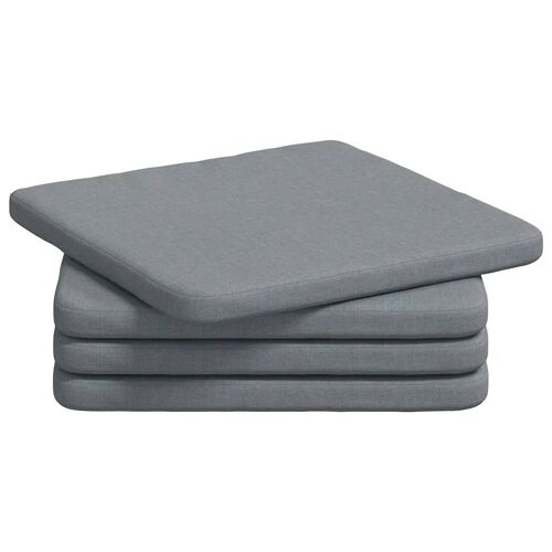 Vidaxl Coussins De Siège 4 Pcs Gris Clair 40 X 40 X 3 Cm Tissu