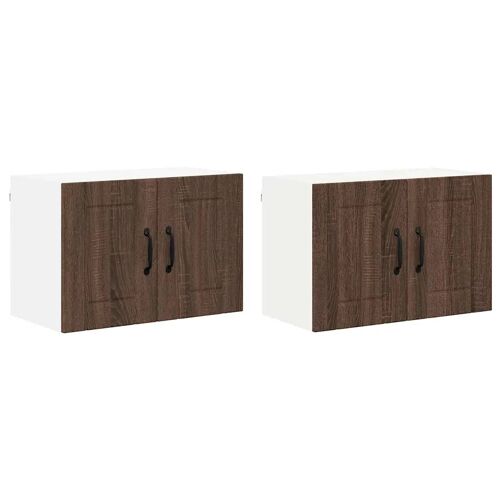 vidaXL Meuble mural de cuisine 2 pcs Chêne marron 60 x 31 x 40 cm